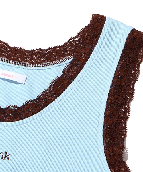 atmos pink(アトモスピンク)の「atmos pink 配色レースタンクトップ / アトモスピンク ハイショクレースタンクトップ(タンクトップ・レディース・サックスブルー/ピンク/グリーン・S/M)」の20枚目の写真