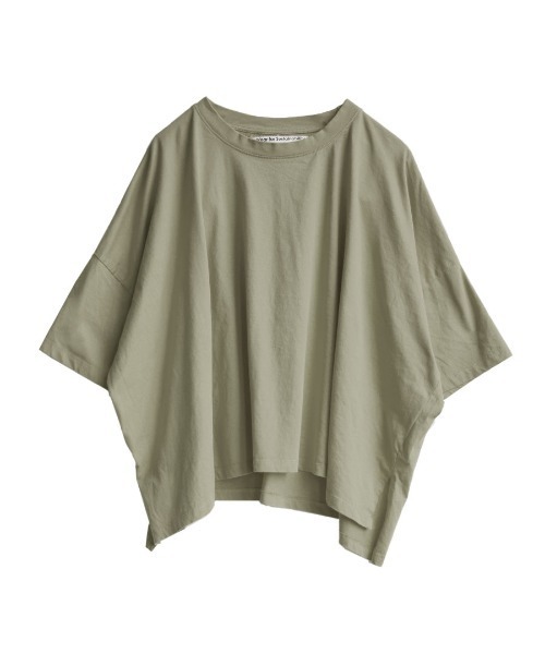 apartment department（アパートメントデパートメント）の「サスティナブルコットン ワイドシルエットTシャツ（Tシャツ/カットソー・レディース・オフホワイト/オレンジ/ライトカーキ/ネイビー・M）」の7枚目の写真