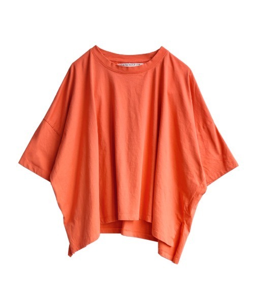 apartment department（アパートメントデパートメント）の「サスティナブルコットン ワイドシルエットTシャツ（Tシャツ/カットソー・レディース・オフホワイト/オレンジ/ライトカーキ/ネイビー・M）」の12枚目の写真