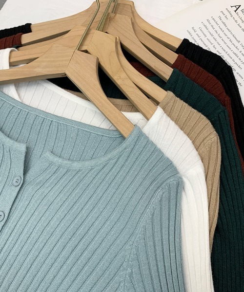 aimoha(アイモハ)の「シンプルカーディガン(カーディガン/ボレロ・レディース・ホワイト/ブラック/ベージュ/ブルー/グリーン/チョコ・FREE)」の14枚目の写真