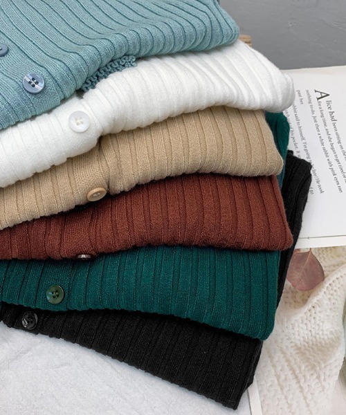 aimoha(アイモハ)の「シンプルカーディガン(カーディガン/ボレロ・レディース・ホワイト/ブラック/ベージュ/ブルー/グリーン/チョコ・FREE)」の20枚目の写真