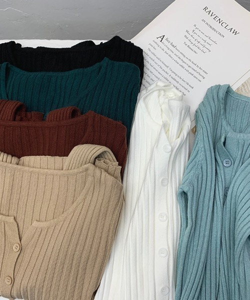 aimoha(アイモハ)の「シンプルカーディガン(カーディガン/ボレロ・レディース・ホワイト/ブラック/ベージュ/ブルー/グリーン/チョコ・FREE)」の22枚目の写真