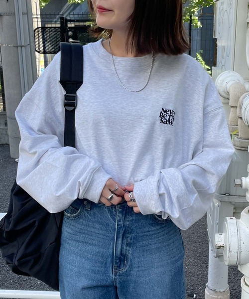 WEGO（ウィゴー）の「WEGO/ヘビーウエイト ワンポイントロゴロンT（Tシャツ/カットソー・メンズ・ブラック/ダークグリーン/グレー系その他・MEDIUM/LARGE）」の2枚目の写真