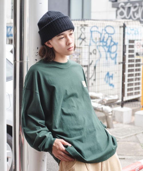 WEGO（ウィゴー）の「WEGO/ヘビーウエイト ワンポイントロゴロンT（Tシャツ/カットソー・メンズ・ブラック/ダークグリーン/グレー系その他・MEDIUM/LARGE）」の8枚目の写真