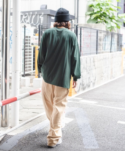 WEGO（ウィゴー）の「WEGO/ヘビーウエイト ワンポイントロゴロンT（Tシャツ/カットソー・メンズ・ブラック/ダークグリーン/グレー系その他・MEDIUM/LARGE）」の5枚目の写真