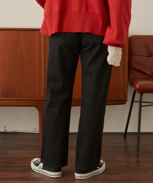 VANNIE U（ヴァニーユー）の「ストレートデニムパンツ（デニムパンツ・レディース・ネイビー/ブラック・FREE/S）」の22枚目の写真