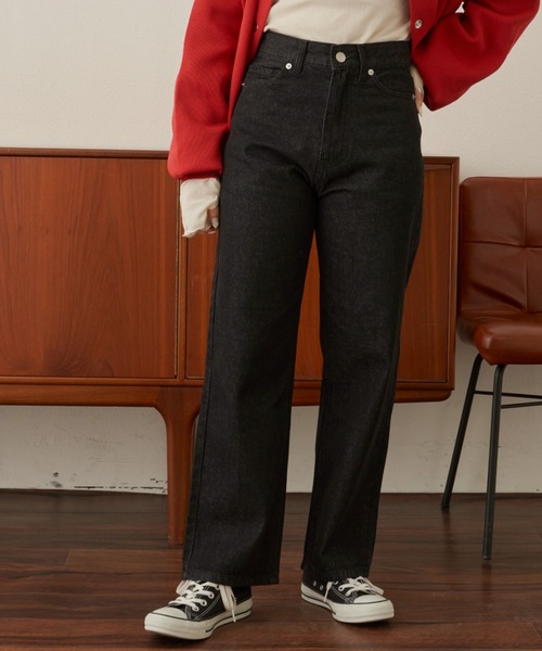 VANNIE U（ヴァニーユー）の「ストレートデニムパンツ（デニムパンツ・レディース・ネイビー/ブラック・FREE/S）」の20枚目の写真