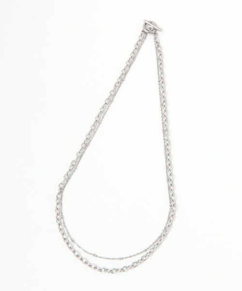 GLOBAL WORK（グローバルワーク）の「ステンレス２連ネックレス/UNISEXアクセサリー/299732（ネックレス・レディース・シルバー/ゴールド・FREE）」の2枚目の写真