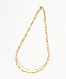 ステンレス２連ネックレス/UNISEXアクセサリー/299732