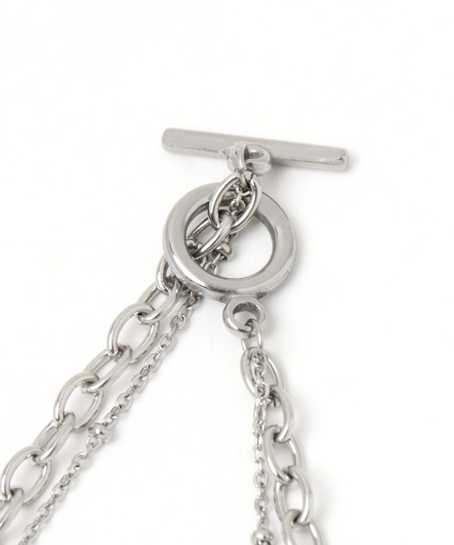 GLOBAL WORK（グローバルワーク）の「ステンレス２連ネックレス/UNISEXアクセサリー/299732（ネックレス・レディース・シルバー/ゴールド・FREE）」の3枚目の写真