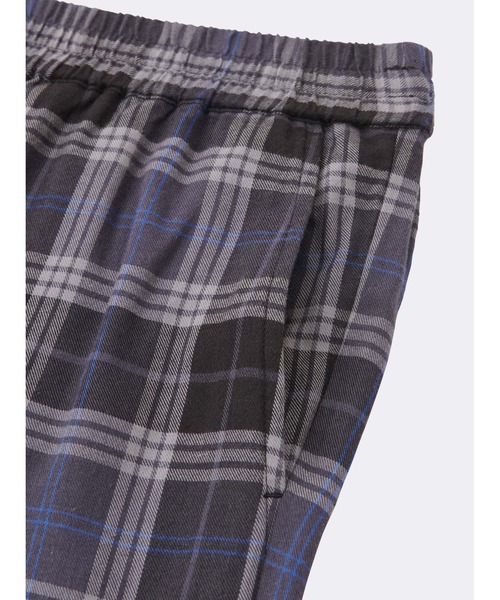 SOFTHYPHEN スラックス パンツ ズボン チェック グレー SOFTHYPHEN（ソフトハイフン）の「CHECK FLANNEL LOUNGE PANT