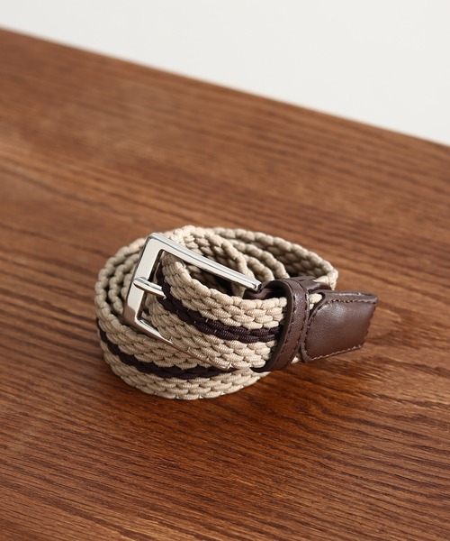 ikka（イッカ）の「ゴムメッシュベルト（ベルト・メンズ・ベージュ/ブラウン/ブラック/ネイビー/グリーン/スカイブルー/ダークネイビー/チャコール/グレー/オリーブ・FREE）」の5枚目の写真