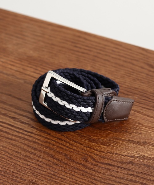 ikka（イッカ）の「ゴムメッシュベルト（ベルト・メンズ・ベージュ/ブラウン/ブラック/ネイビー/グリーン/スカイブルー/ダークネイビー/チャコール/グレー/オリーブ・FREE）」の9枚目の写真