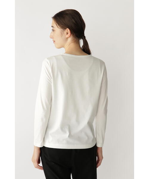human woman（ヒューマンウーマン）の「オーガニック綿天竺長袖Ｔシャツ（Tシャツ/カットソー・レディース・ホワイト/ネイビー/グレー・MEDIUM/LARGE）」の18枚目の写真