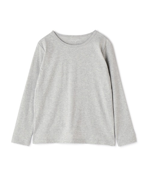 human woman（ヒューマンウーマン）の「オーガニック綿天竺長袖Ｔシャツ（Tシャツ/カットソー・レディース・ホワイト/ネイビー/グレー・MEDIUM/LARGE）」の7枚目の写真