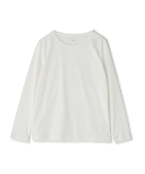 human woman（ヒューマンウーマン）の「オーガニック綿天竺長袖Ｔシャツ（Tシャツ/カットソー・レディース・ホワイト/ネイビー/グレー・MEDIUM/LARGE）」の8枚目の写真