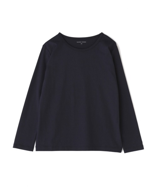 human woman（ヒューマンウーマン）の「オーガニック綿天竺長袖Ｔシャツ（Tシャツ/カットソー・レディース・ホワイト/ネイビー/グレー・MEDIUM/LARGE）」の9枚目の写真