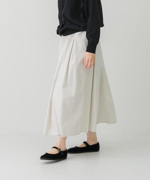 かぐれ（カグレ）の「コットンタックスカート（スカート・レディース・チャコールグレー/アイボリー/ライトカーキ・FREE）」の20枚目の写真