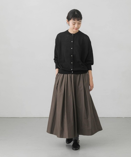 かぐれ（カグレ）の「コットンタックスカート（スカート・レディース・チャコールグレー/アイボリー/ライトカーキ・FREE）」の11枚目の写真