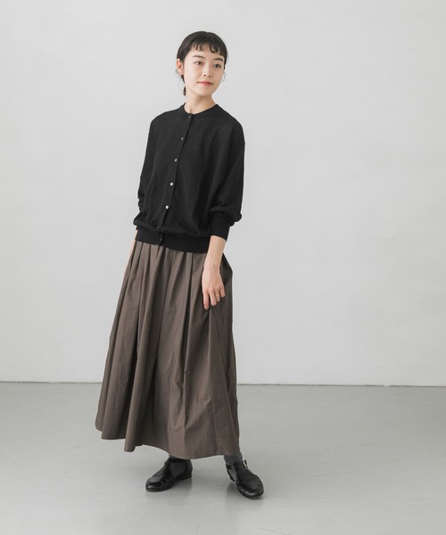 かぐれ（カグレ）の「コットンタックスカート（スカート・レディース・チャコールグレー/アイボリー/ライトカーキ・FREE）」の13枚目の写真
