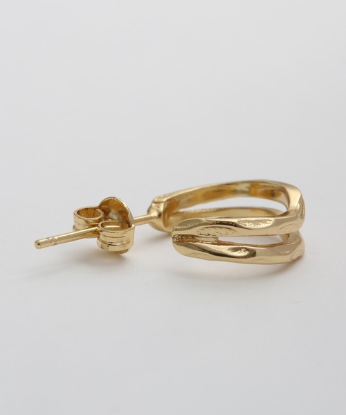 Geel(ギール)の「Geel/ダブルライン ハーフフープピアス(ピアス(両耳用)・レディース・シルバー/ゴールド・FREE)」の17枚目の写真