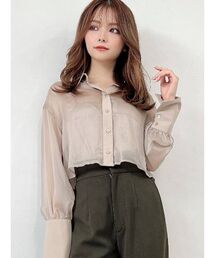 RESEXXY | シースルークロップドシャツ(シャツ/ブラウス)