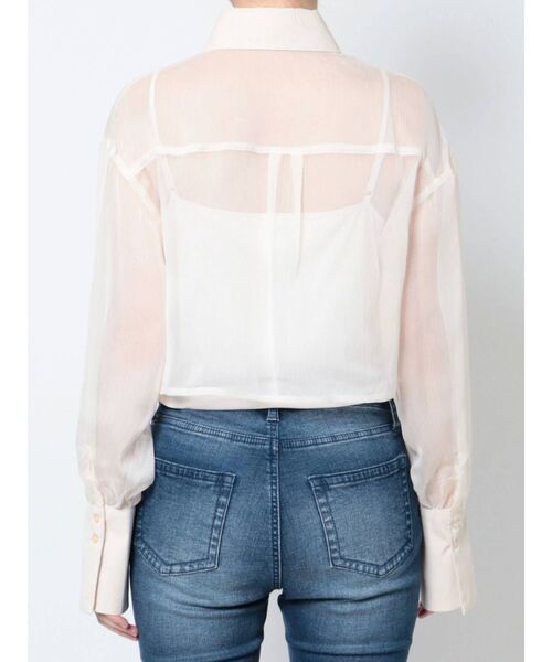 RESEXXY（リゼクシー）の「シースルークロップドシャツ（シャツ/ブラウス・レディース・ブラック/ベージュ/アイボリー・FREE）」の16枚目の写真