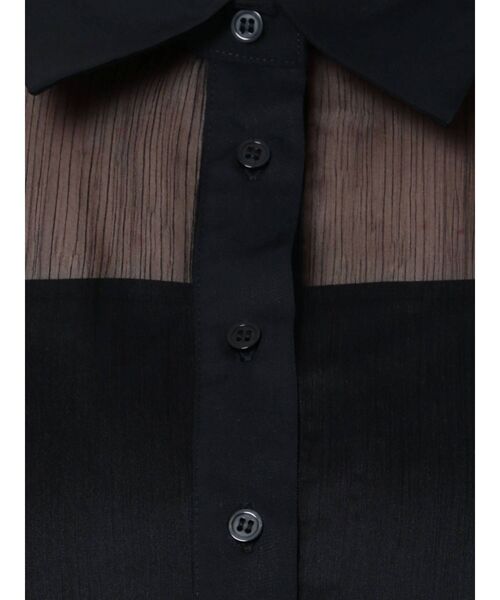 RESEXXY（リゼクシー）の「シースルークロップドシャツ（シャツ