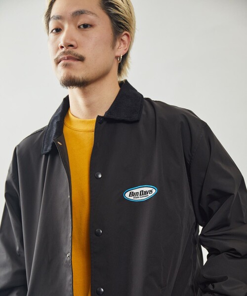 BEN DAVIS（ベンデイビス）の「【BEN DAVIS/ベンデイビス】 別注フレイムロゴコーチジャケット/ワイドコーチジャケット/ナイロンジャケット（ブルゾン・メンズ・ブラック/ベージュ/グリーン/ブルー・SMALL/MEDIUM/LARGE/X-LARGE）」の10枚目の写真