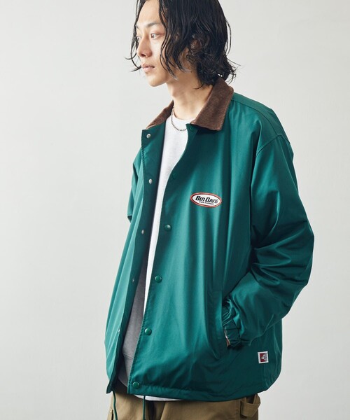 BEN DAVIS（ベンデイビス）の「【BEN DAVIS/ベンデイビス】 別注フレイムロゴコーチジャケット/ワイドコーチジャケット/ナイロンジャケット（ブルゾン・メンズ・ブラック/ベージュ/グリーン/ブルー・SMALL/MEDIUM/LARGE/X-LARGE）」の21枚目の写真