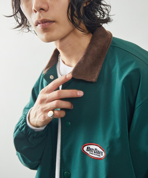 BEN DAVIS（ベンデイビス）の「【BEN DAVIS/ベンデイビス】 別注フレイムロゴコーチジャケット/ワイドコーチジャケット/ナイロンジャケット（ブルゾン・メンズ・ブラック/ベージュ/グリーン/ブルー・SMALL/MEDIUM/LARGE/X-LARGE）」の22枚目の写真