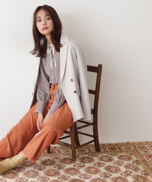 N.（N. Natural Beauty Basic）（エヌエヌナチュラルビューティーベーシック）の「【S Size Line】◆ダブルジャケット（その他アウター・レディース・ブラウン/ナチュラル/チェック・SMALL/MEDIUM）」の3枚目の写真