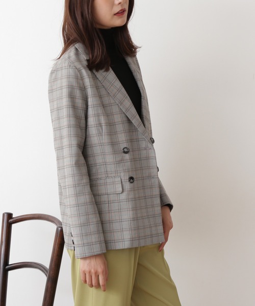 N.（N. Natural Beauty Basic）（エヌエヌナチュラルビューティーベーシック）の「【S Size Line】◆ダブルジャケット（その他アウター・レディース・ブラウン/ナチュラル/チェック・SMALL/MEDIUM）」の11枚目の写真