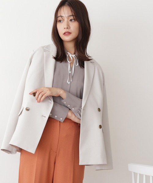 N.（N. Natural Beauty Basic）（エヌエヌナチュラルビューティーベーシック）の「【S Size Line】◆ダブルジャケット（その他アウター・レディース・ブラウン/ナチュラル/チェック・SMALL/MEDIUM）」の6枚目の写真