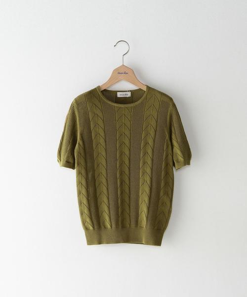「Steven Alan」 半袖ニット FREE ブラウン レディース STEVEN ALAN 「Steven Alan」 半袖ニット FREE ブラウン