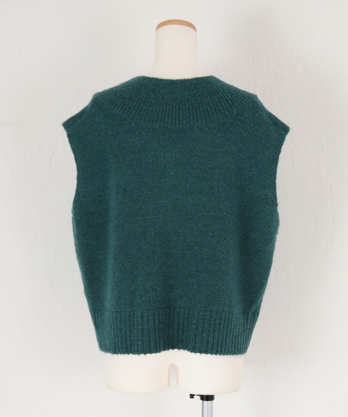 titivate（ティティベイト）の「デザインリブニットベスト（ベスト・レディース・ブラック/ベージュ/グリーン・S/M）」の16枚目の写真