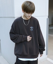 ILL'S | 23AW ワンポイント刺繍ロゴ おじ刺繍 / デイリーウォーキング ビッグシルエットスウェット カットソー ユニセックス【ILL’S】(スウェット)