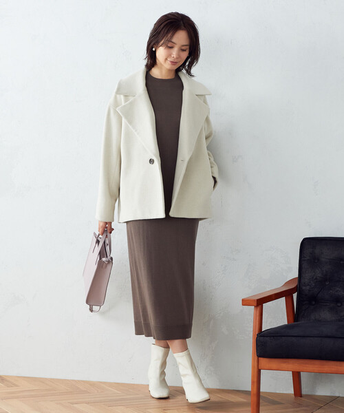 COMME CA ISM(コムサイズム)の「ピーコート(ピーコート・レディース・グリーン/ブラウン/グレイッシュベージュ・SMALL/MEDIUM/LARGE)」の21枚目の写真