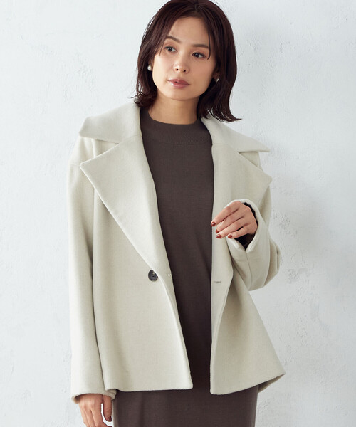 COMME CA ISM(コムサイズム)の「ピーコート(ピーコート・レディース・グリーン/ブラウン/グレイッシュベージュ・SMALL/MEDIUM/LARGE)」の19枚目の写真