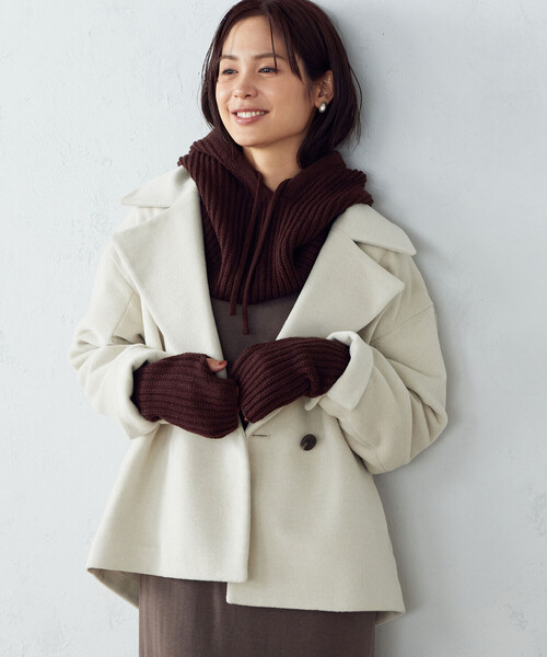 COMME CA ISM(コムサイズム)の「ピーコート(ピーコート・レディース・グリーン/ブラウン/グレイッシュベージュ・SMALL/MEDIUM/LARGE)」の18枚目の写真