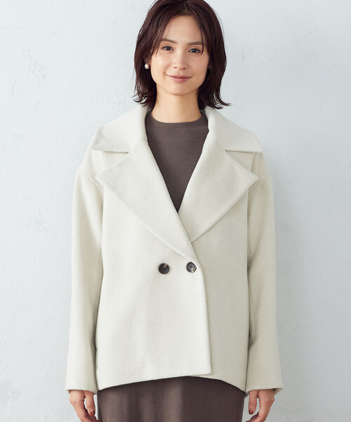 COMME CA ISM(コムサイズム)の「ピーコート(ピーコート・レディース・グリーン/ブラウン/グレイッシュベージュ・SMALL/MEDIUM/LARGE)」の17枚目の写真