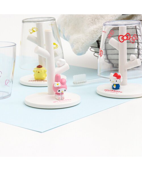 サンリオ】ミニうがいコップ&スタンド ハローキティ（グラス