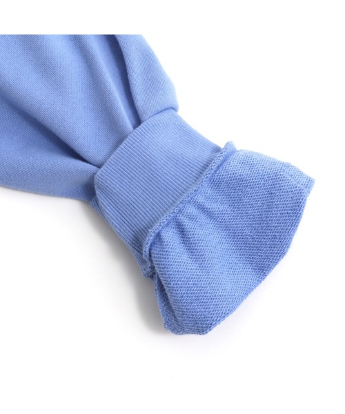 JENNI love（ジェニィラブ）の「ボアロゴレイヤード風ロング丈パーカー（パーカー・キッズ・グリーン/サックスブルー/ブラック・130cm/140cm/150cm/160cm）」の9枚目の写真