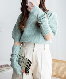 WEGO | WEGO/アームウォーマー付きパフスリーブニット(ニット/セーター)