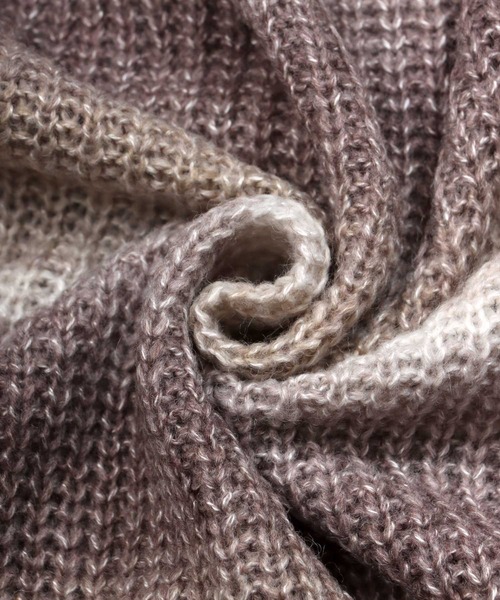 SITRY(シトリー)の「Balloon Sleeve Big silhouette gradation Knit Cardigan/バルーンスリーブ ビッグシルエット グラデーション ニット カーディガン/カーデ(カーディガン/ボレロ・メンズ・ブラック/ベージュ/グリーン/レインボー・M/XL/L)」の5枚目の写真