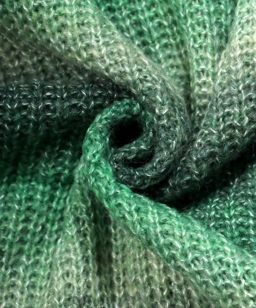 SITRY(シトリー)の「Balloon Sleeve Big silhouette gradation Knit Cardigan/バルーンスリーブ ビッグシルエット グラデーション ニット カーディガン/カーデ(カーディガン/ボレロ・メンズ・ブラック/ベージュ/グリーン/レインボー・M/XL/L)」の12枚目の写真