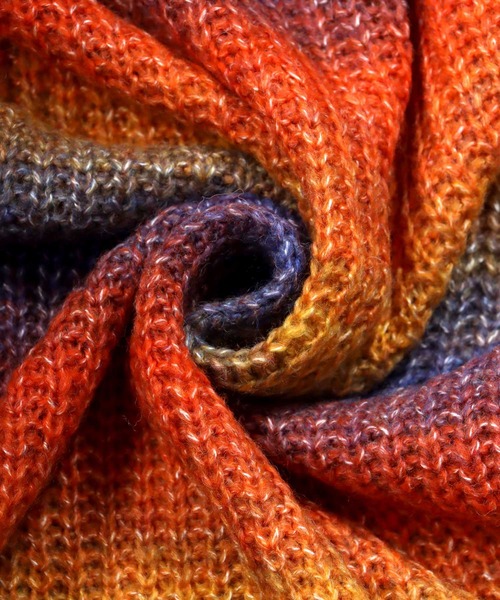 SITRY(シトリー)の「Balloon Sleeve Big silhouette gradation Knit Cardigan/バルーンスリーブ ビッグシルエット グラデーション ニット カーディガン/カーデ(カーディガン/ボレロ・メンズ・ブラック/ベージュ/グリーン/レインボー・M/XL/L)」の6枚目の写真