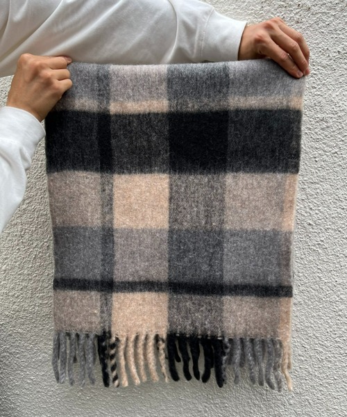 CIAOPANIC（チャオパニック）の「ウール混ブークレマフラー（マフラー・メンズ・ブラック/グレー・FREE）」の12枚目の写真