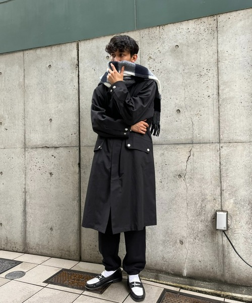 CIAOPANIC（チャオパニック）の「ウール混ブークレマフラー（マフラー・メンズ・ブラック/グレー・FREE）」の8枚目の写真