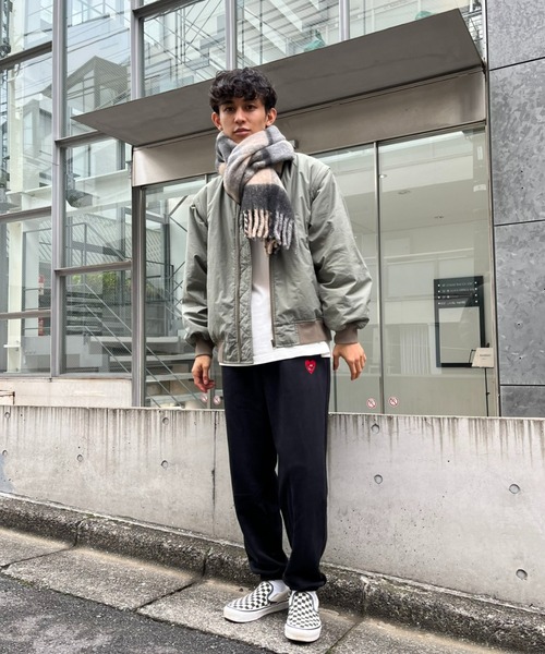 CIAOPANIC（チャオパニック）の「ウール混ブークレマフラー（マフラー・メンズ・ブラック/グレー・FREE）」の13枚目の写真